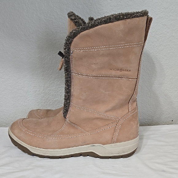 Ecco Tan Winter & Rain Boots with Lace-Up Design Size 10 - Picture 4 of 10